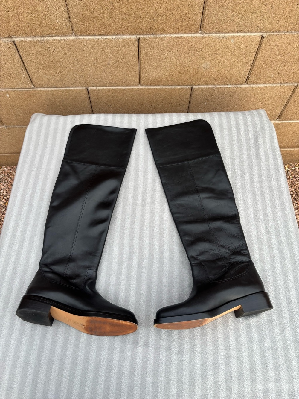 J Crew Over the knee black boots size 7.5